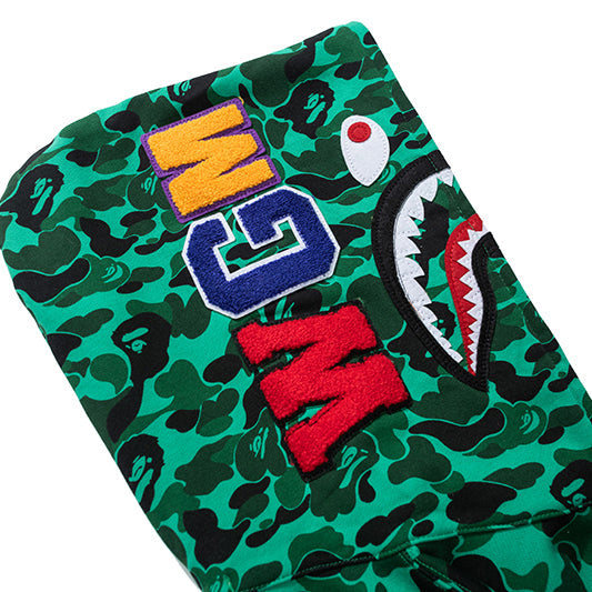 BAPE Green Camo Shark Zipper Hoodie