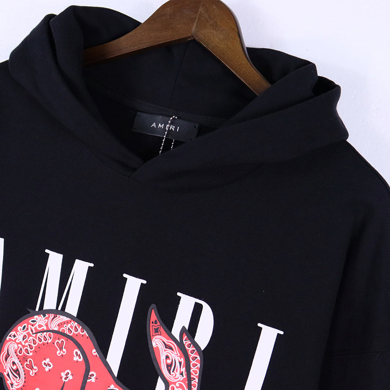 AMIRI Appliquéd Logo-Print Cotton-Jersey Hoodie