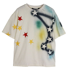 Palm Angels spring and summer new star fold print loose T-shirts