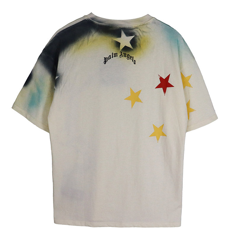 Palm Angels spring and summer new star fold print loose T-shirts