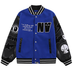 BAPE Leather Long Sleeve Baseball Jacket