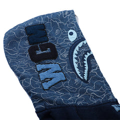 BAPE Shark Denim Washed Fabric Full Zipper Hoodie