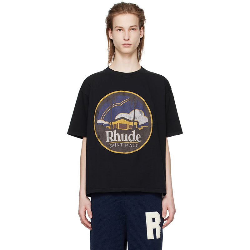 RHUDE Saint Malo Castle Print T-Shirts